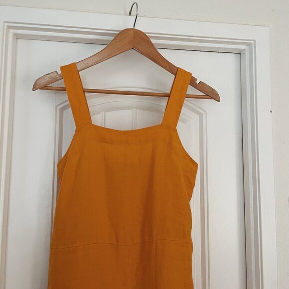 Everlane Sunflower Yellow Linen Jumpsuit size 2P EUC Spring Summer Casual Boho - Picture 6 of 10